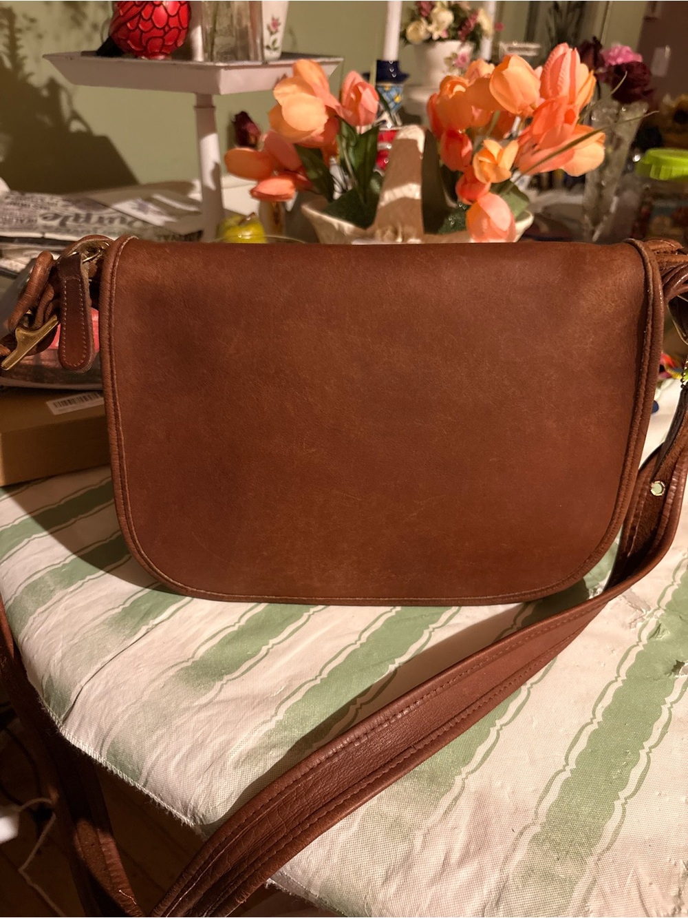 Vintage COACH Patricia Brown Leather Crossbody Bag - Timeless Everyday Style!